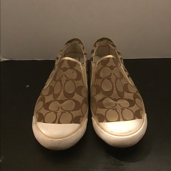 Coach Brown Beal Signature Slip on Loafer Sneakers - Picture 2 of 11